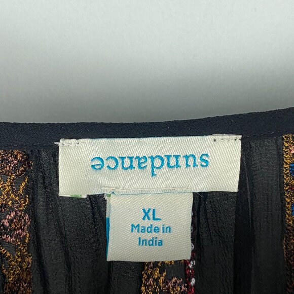 Sundance Black and Orange Bohemian Blouse - Picture 4 of 8